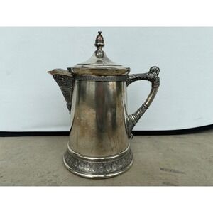 VTG Pairpoint Pitcher 12 in Large SilverPlate Victorian Coffee Pot Ornate Floral
